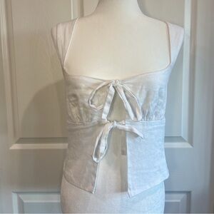 Reformation Azalea Linen Top